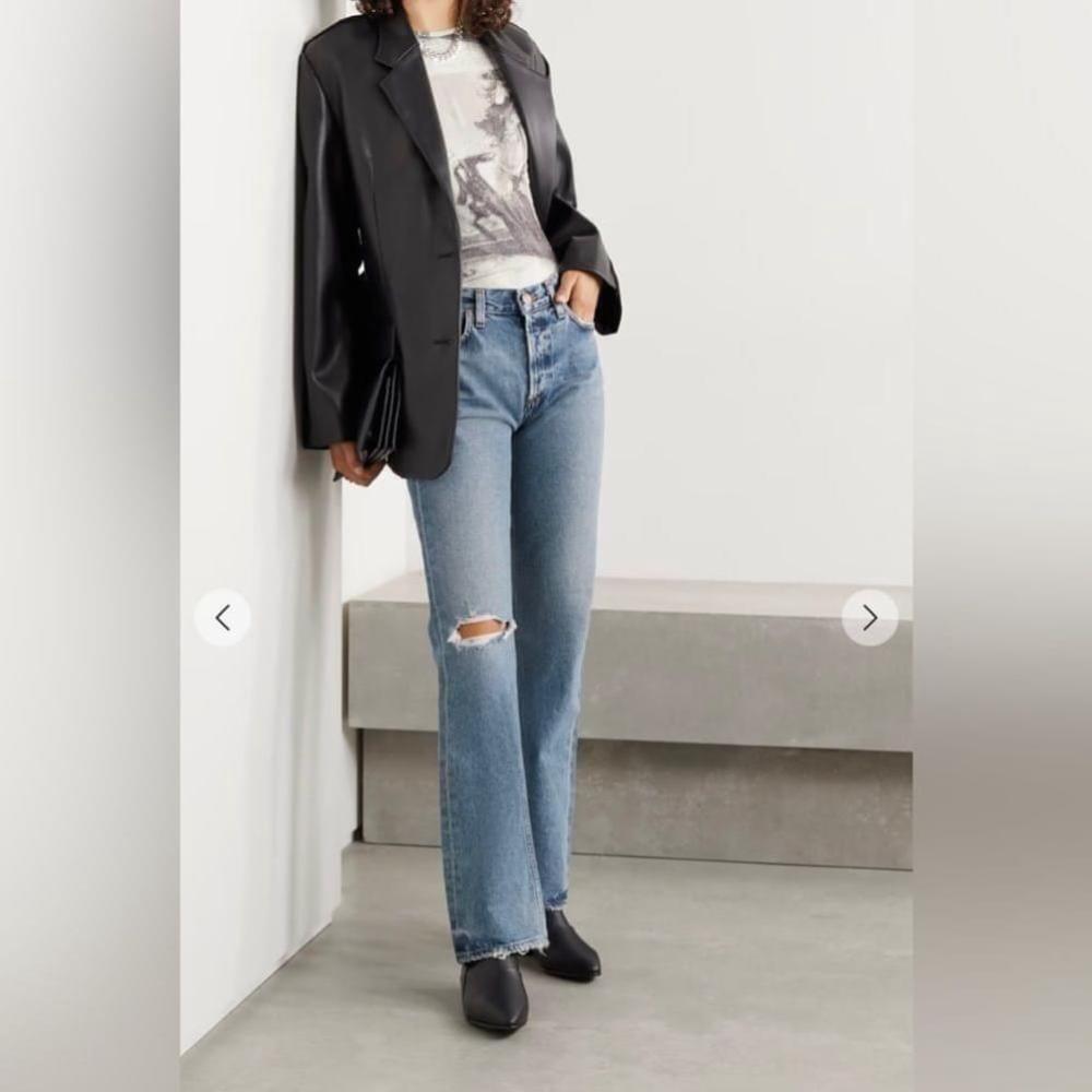 GOLDSIGN - Nineties distressed high-rise bootcut jeans